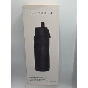Water H Smart Water Bottle with TDS Sensing and Hydration AI Tech 18oz/530ml BLK